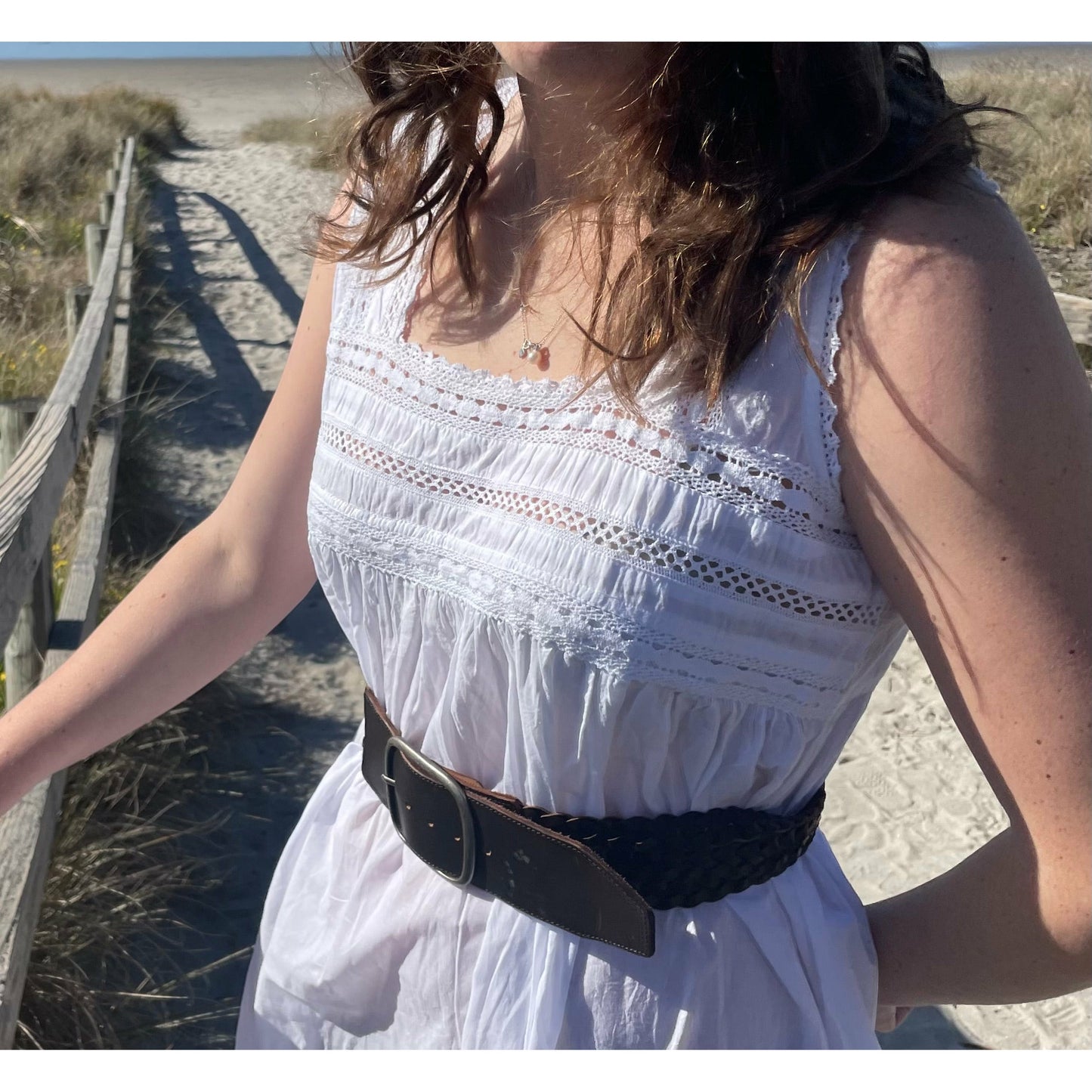 Indian Cotton Nightie/Dress -with crochet detail