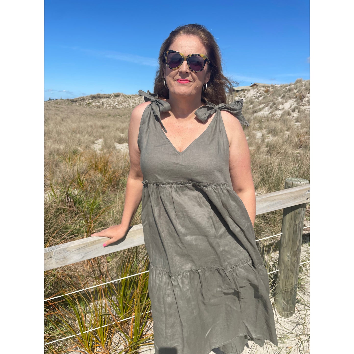 Tie Linen Dress