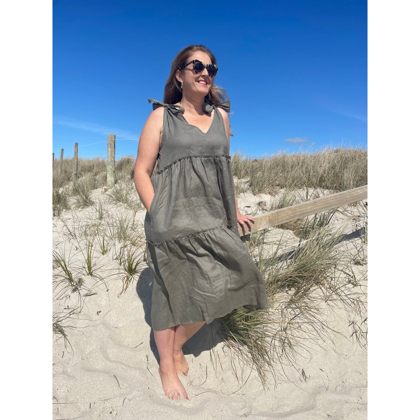 Tie Linen Dress