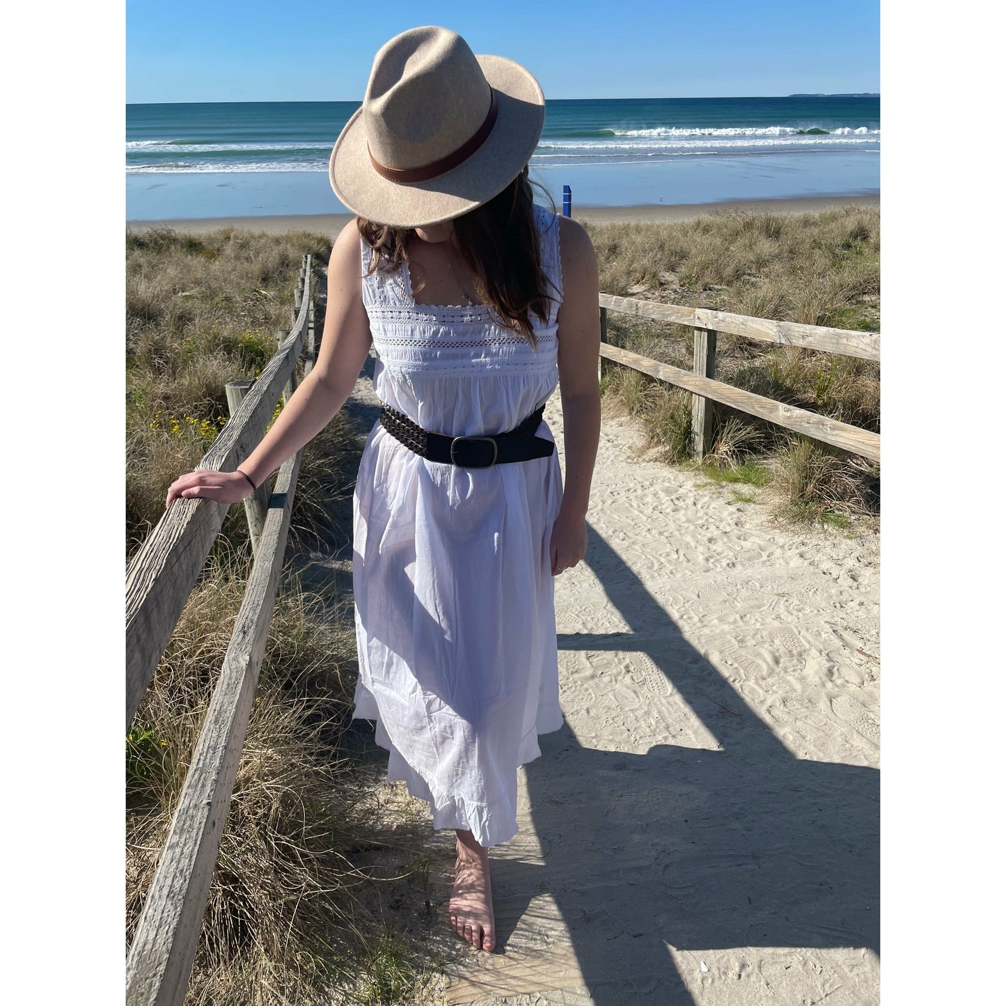 Indian Cotton Nightie/Dress -with crochet detail