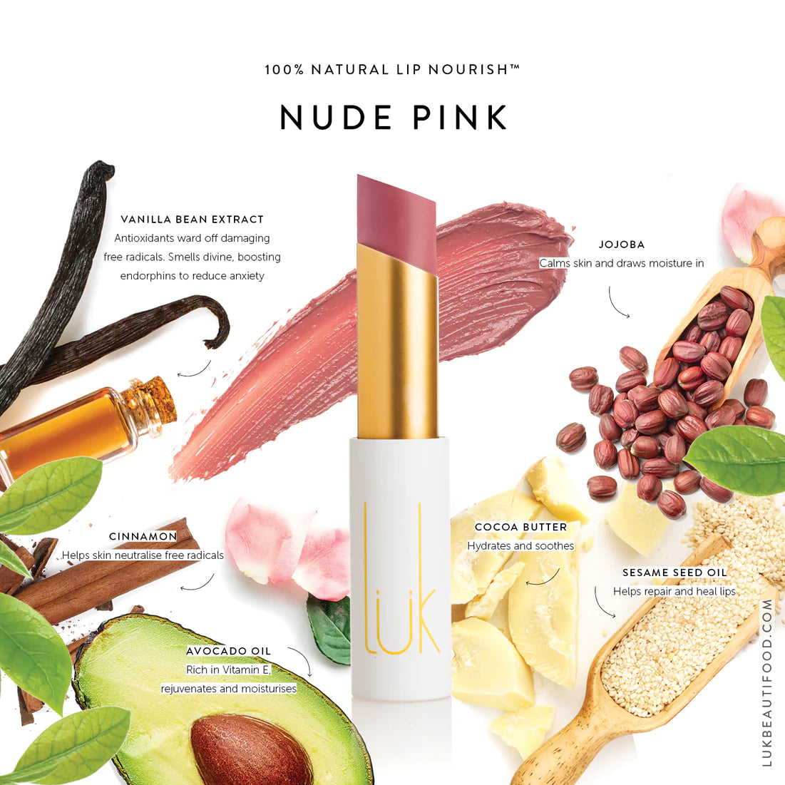 Luk Beautifood Lip Nourish Nude Pink 3g