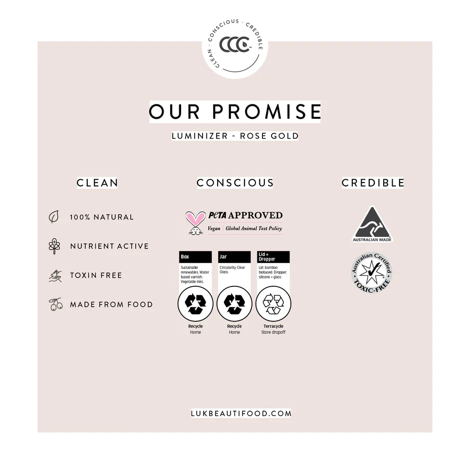 Luk Beautifood Luminizer Drops Rose Gold 30ml