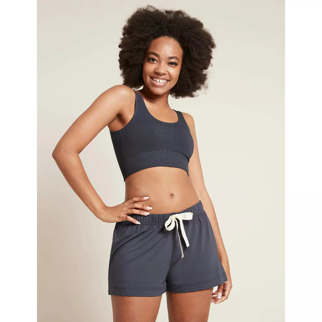 Boody Ribbed Seamless Bra Storm