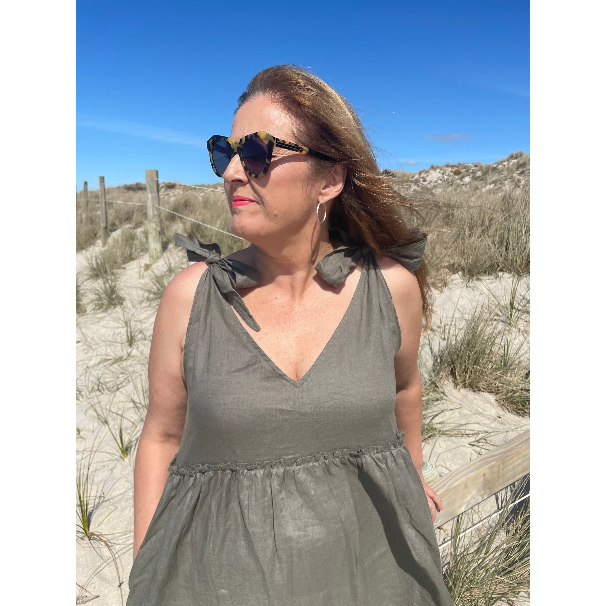 Tie Linen Dress Tie Linen Dress